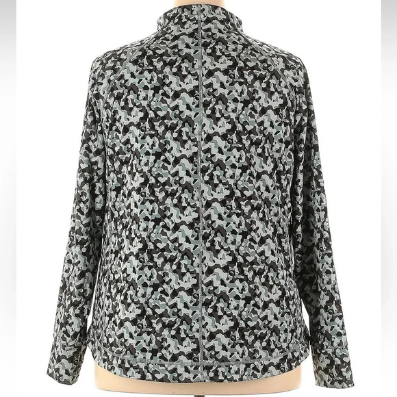 T by Talbots Camo Camouflage Athletic 1/2 Zip Pullover Sweatshirt Plus Size 2X - Picture 2 of 5